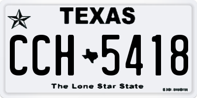 TX license plate CCH5418