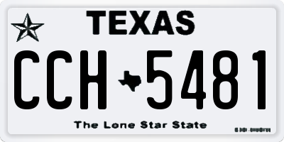TX license plate CCH5481