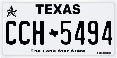 TX license plate CCH5494