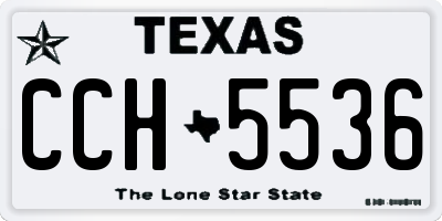 TX license plate CCH5536