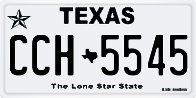 TX license plate CCH5545