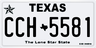 TX license plate CCH5581
