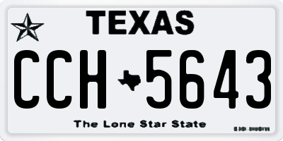 TX license plate CCH5643