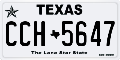 TX license plate CCH5647