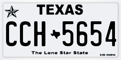 TX license plate CCH5654