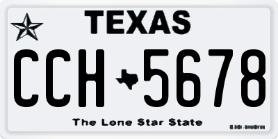 TX license plate CCH5678