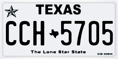TX license plate CCH5705