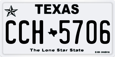TX license plate CCH5706