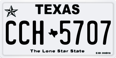TX license plate CCH5707