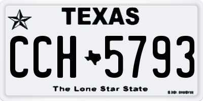 TX license plate CCH5793