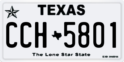 TX license plate CCH5801