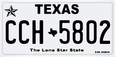 TX license plate CCH5802