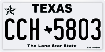TX license plate CCH5803