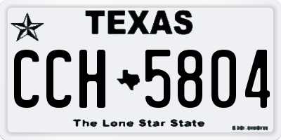 TX license plate CCH5804