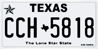 TX license plate CCH5818