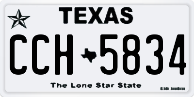 TX license plate CCH5834