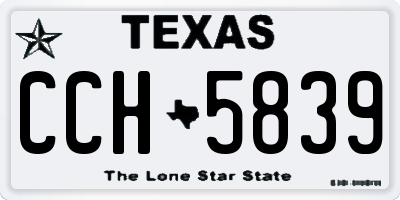 TX license plate CCH5839