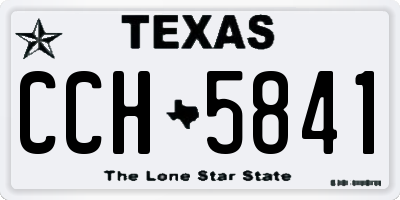 TX license plate CCH5841