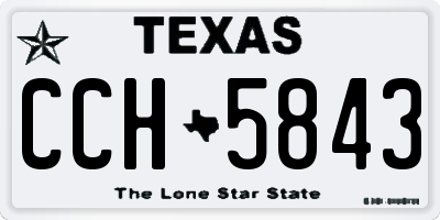 TX license plate CCH5843