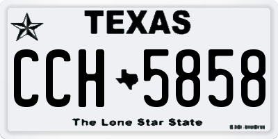 TX license plate CCH5858