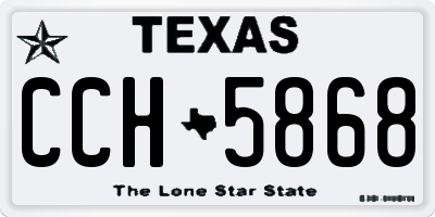 TX license plate CCH5868