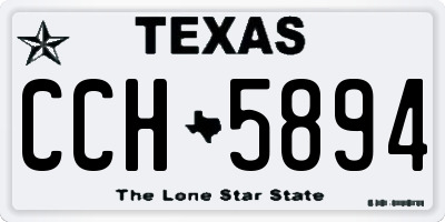 TX license plate CCH5894
