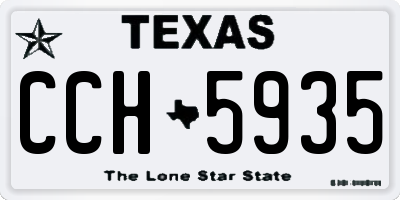 TX license plate CCH5935