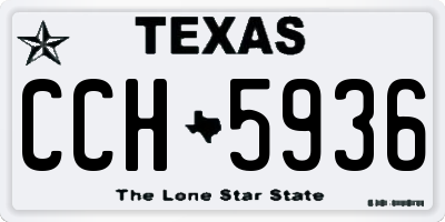 TX license plate CCH5936