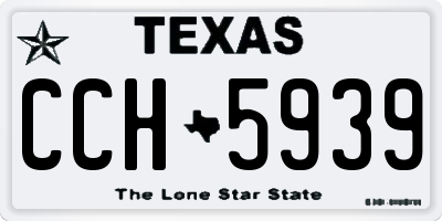 TX license plate CCH5939