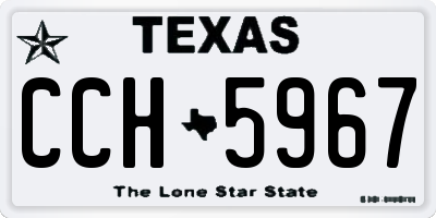 TX license plate CCH5967