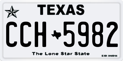 TX license plate CCH5982