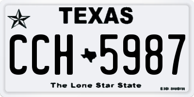 TX license plate CCH5987