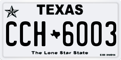 TX license plate CCH6003