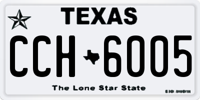 TX license plate CCH6005
