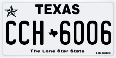 TX license plate CCH6006