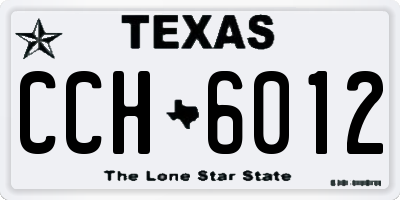 TX license plate CCH6012