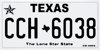 TX license plate CCH6038