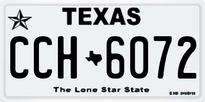 TX license plate CCH6072