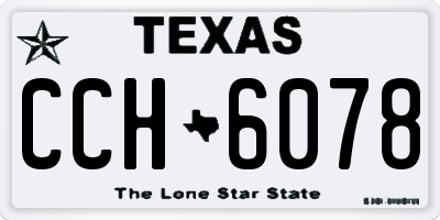 TX license plate CCH6078