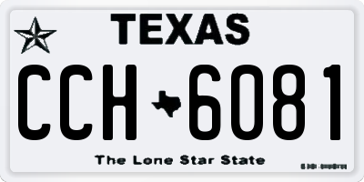 TX license plate CCH6081