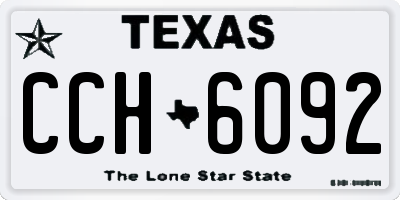 TX license plate CCH6092