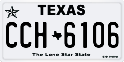 TX license plate CCH6106