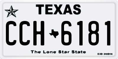 TX license plate CCH6181