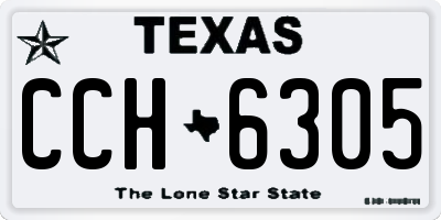 TX license plate CCH6305