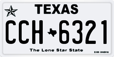 TX license plate CCH6321