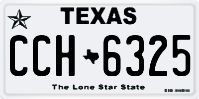TX license plate CCH6325