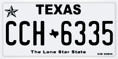 TX license plate CCH6335