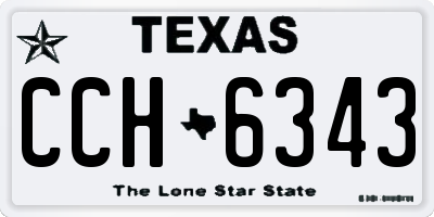 TX license plate CCH6343