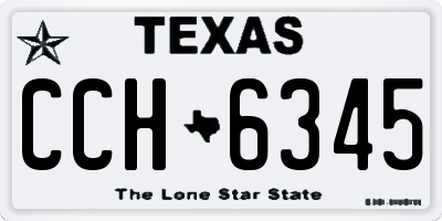 TX license plate CCH6345