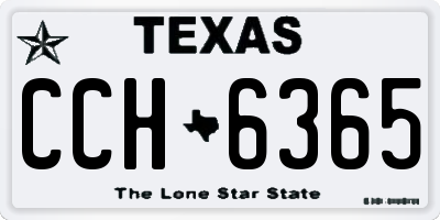 TX license plate CCH6365